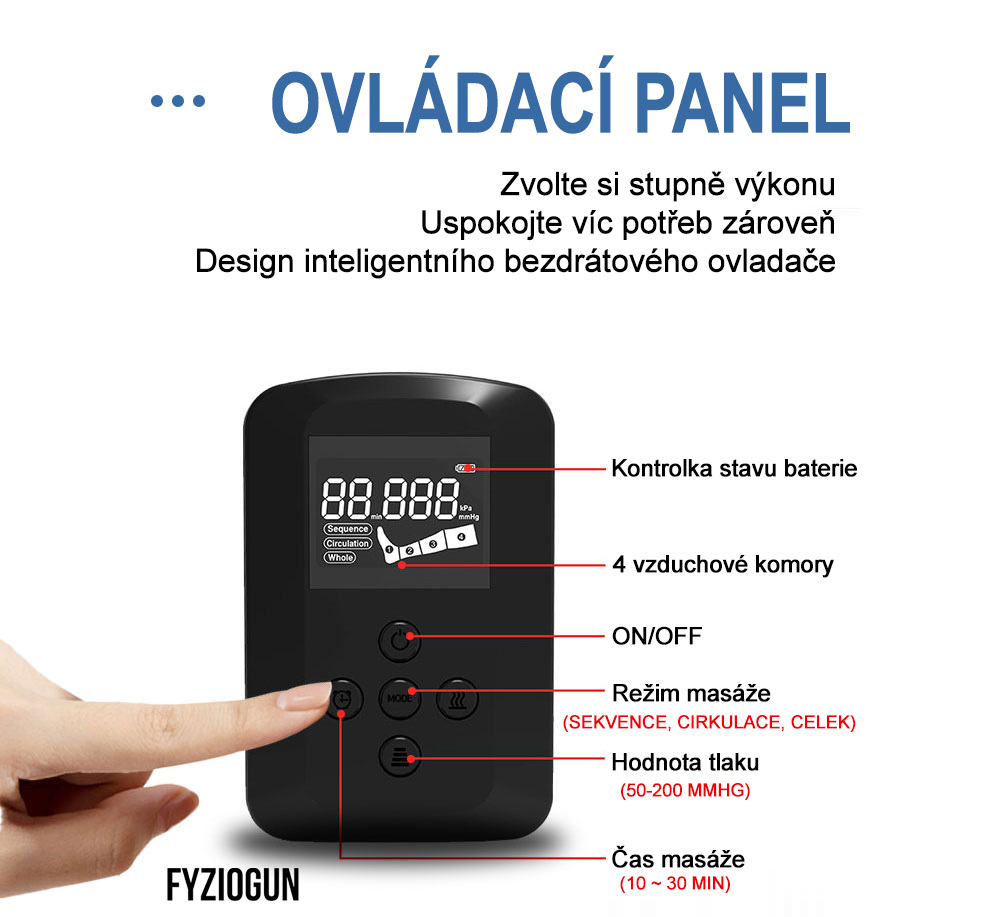 FyzioGun kompresné regeneračné nohavice s masážou - RECOVERY1 3